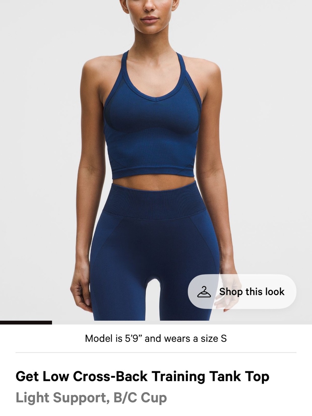 lululemon athletica Deep Cobalt Blue Racerback Sports Bra
